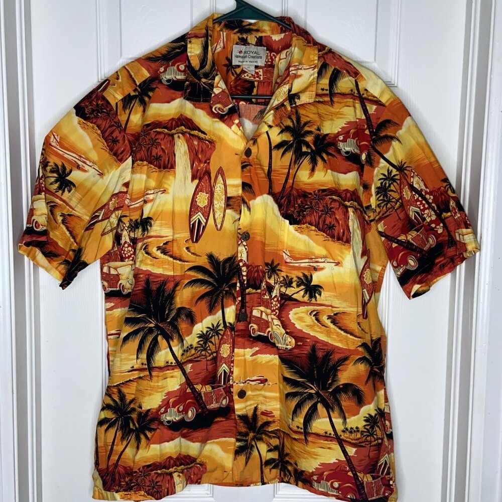 Hawaiian‎ Button Up Theme Shirts XL By ROYAL. Bundle of 2 - Picture 2 of 13